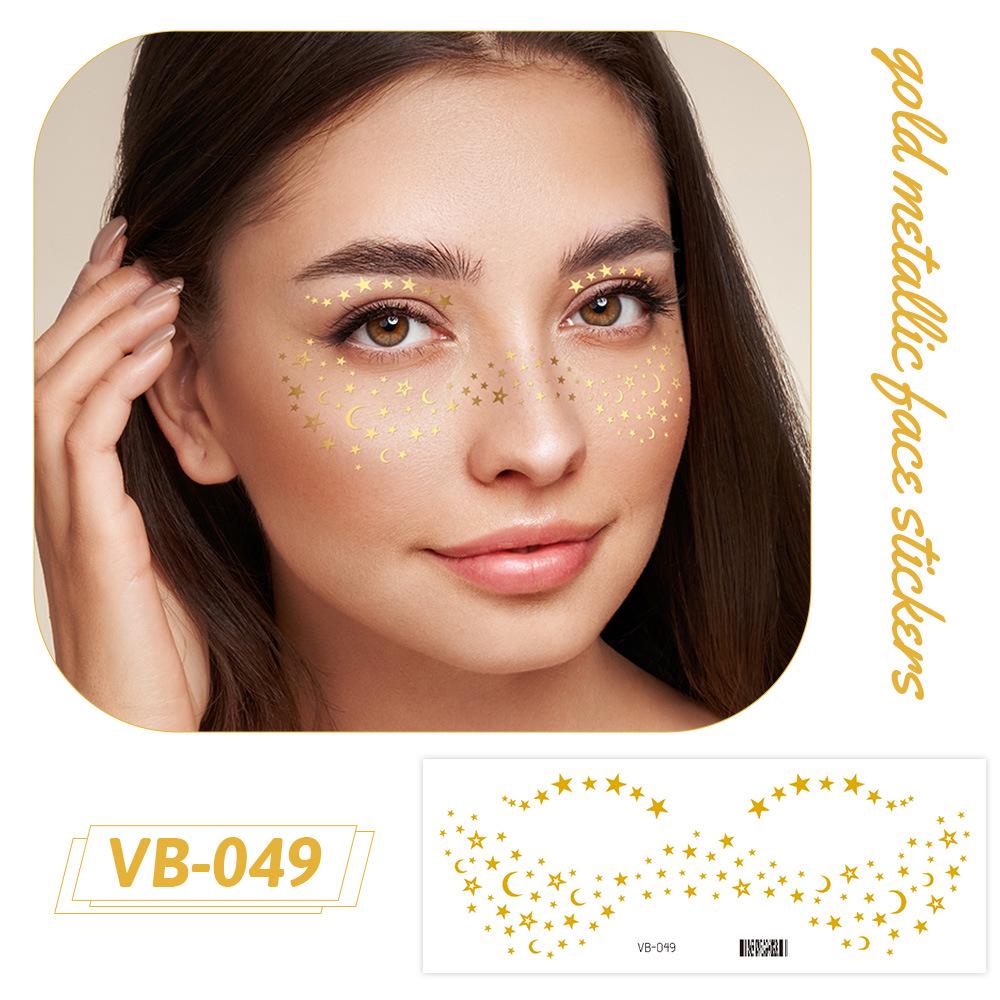 Ruikalong Gold Stamping Face Stickers: Freckle Style, Waterproof, Sweatproof, Eco-friendly