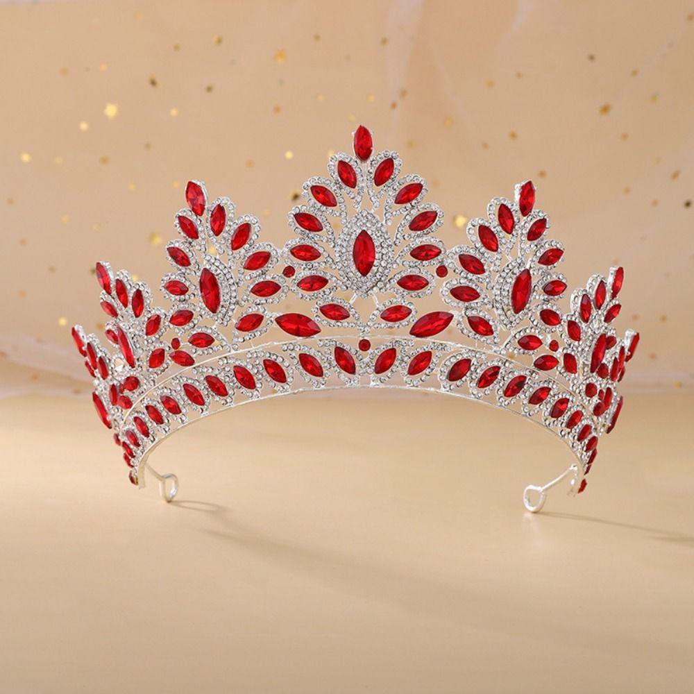 Luxury Zinc Zinc Alloy Princess Crown Sparkling Bridal Headwear Trendy Women Hair Hoop Stage Performances