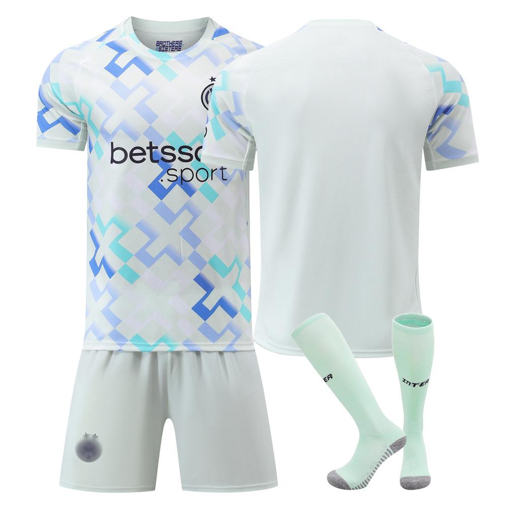 Inter Home And Away Football Jersey 9 Thuram No. 10 Lautaro White Jersey For Adults And Children