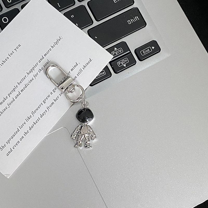 Personality Cool Crowe Heart Cross Key Chain Creative Revolving Smiley Face Bag Pendant For Lovers Gift