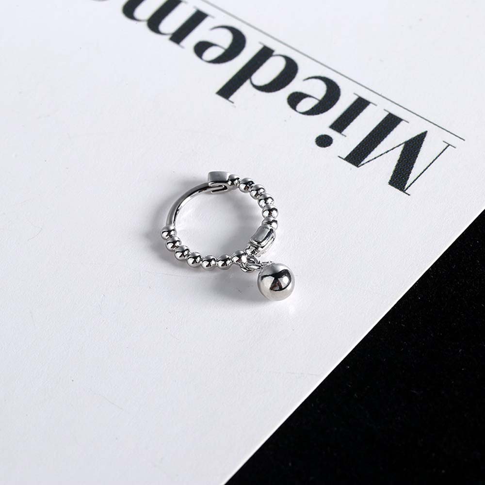 Personality Girls Women Beads Copper Stud Earrings Fashion Jewelry Ear Buckle Hoop Earrings
