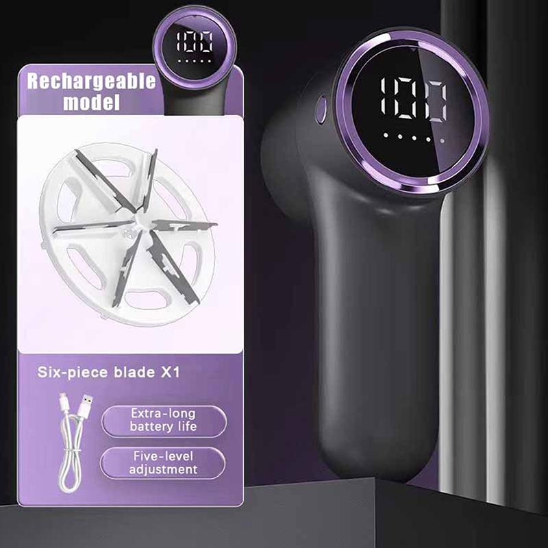 

Электрическая машинка для удаления катышков Интеллектуальный цифровой дисплей Перезаряжаемая через USB Триммер для катышков Портативная бритва для одежды 5 режимов бритья