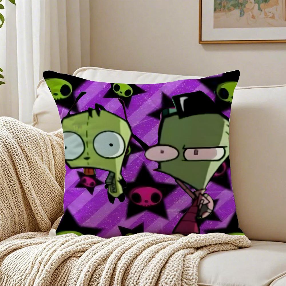 Animation Surreal IInvader ZZim Cushion Cover Pillowcase Antidustmite Living Room Sofa Decor Cushion Room