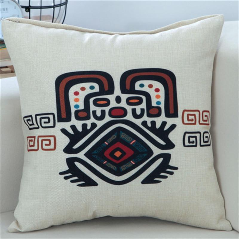 45x45cm Classic Vintage Ethnic Style Printed Cushion Cover Home Office Shop Sofa Chair Decorative Throw Pillowcase