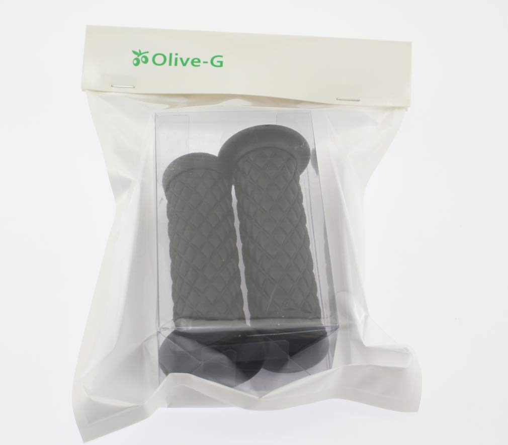 Olive-G Universelles Motorrad Fahrrad Lenkergriff Set 2 Stück SCHWARZ
