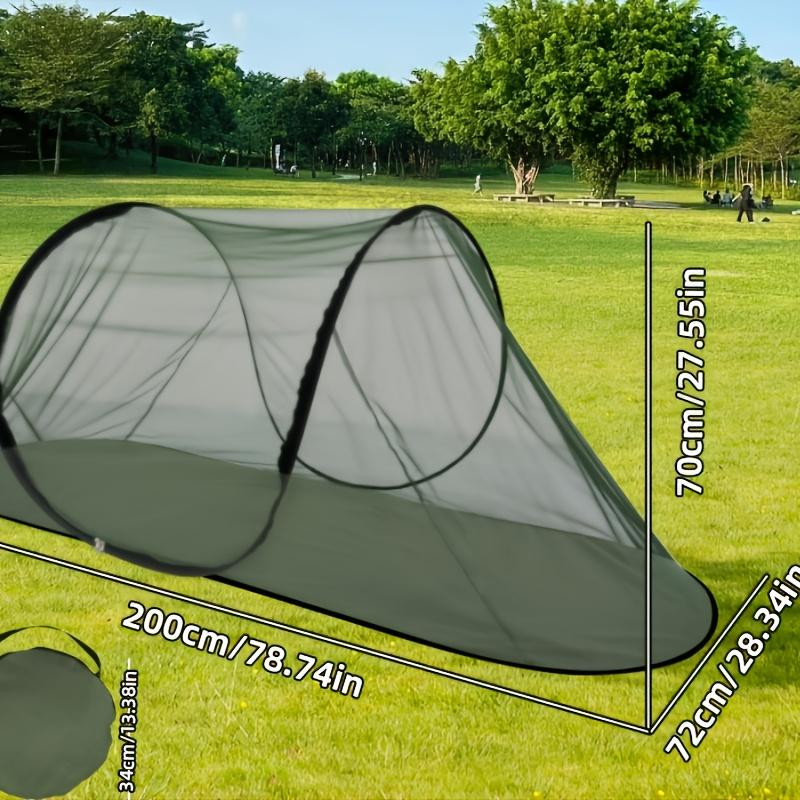 Pop-Up Outdoor Boat-shaped Mosquito Net Tent Portable Single Person Sleeping Net with Built-In Base for Camping Travel & Hiking