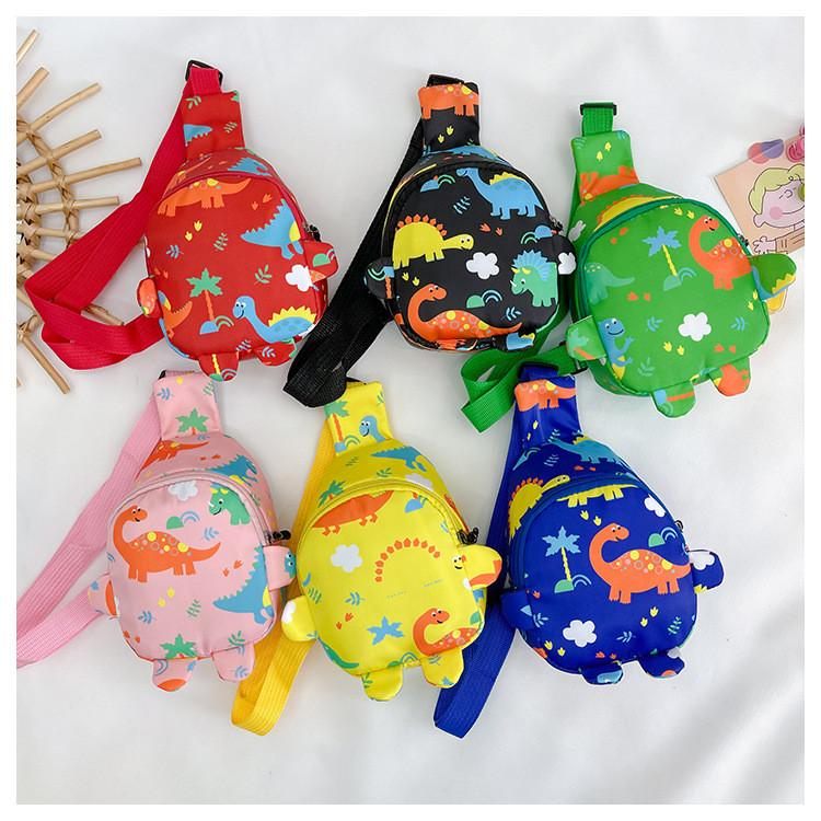 Dinosaur Cartoon Jurassic Kids Chest Bag With Oxford Material Casual Gift Girl