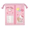 K Company Hello Kitty Drawstring Bag, Sweet Snacks, CKC19-KTS, H20.5 x W18cm