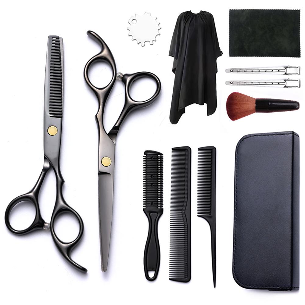 Hairdressing Scissors Set: Colored Straight-Tooth & Thinning Bangs Scissors for Professional Stylists