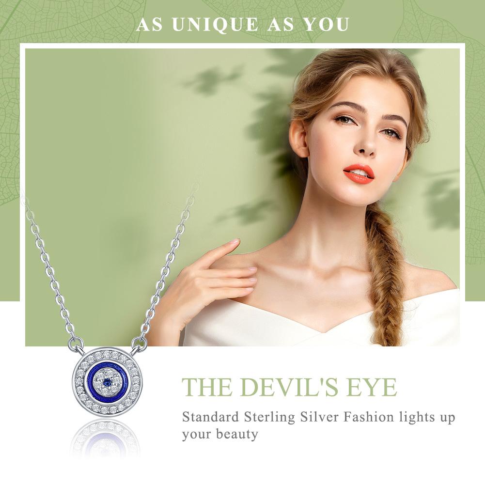 Devil's Eye S925 Sterling Silver Necklace Zircon Pendant for Women Evil's Eye Necklace Custom Fine Jewelry Necklaces