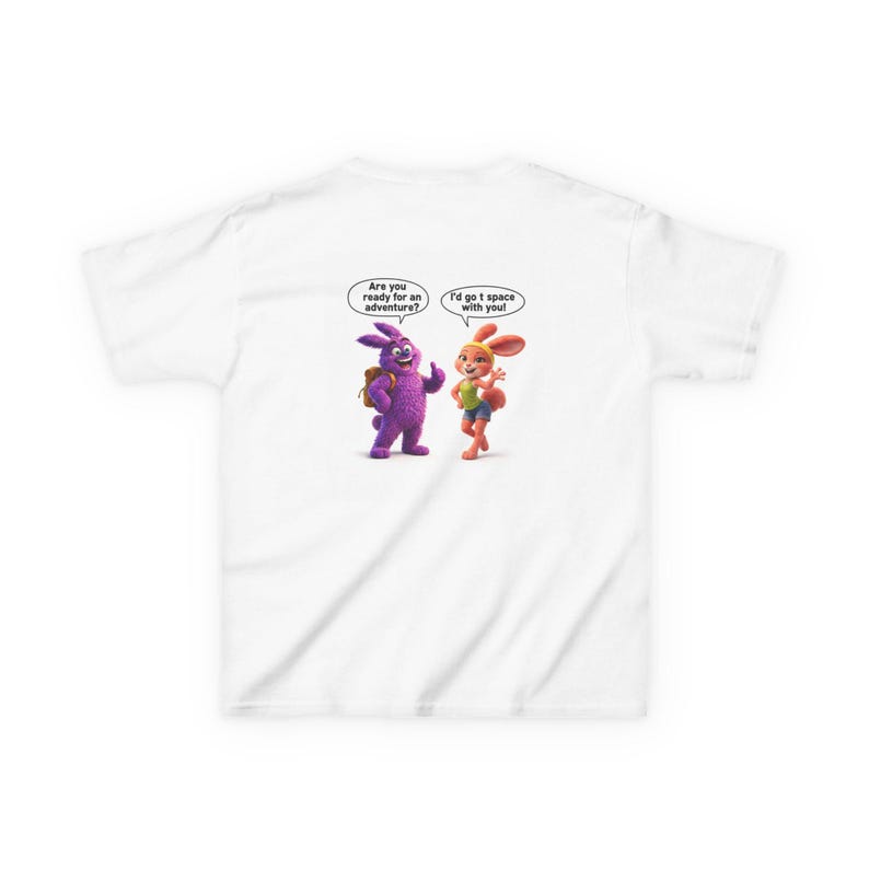 Cartoon Bunny and Monster Comic Tee | Kids T-Shirt 110