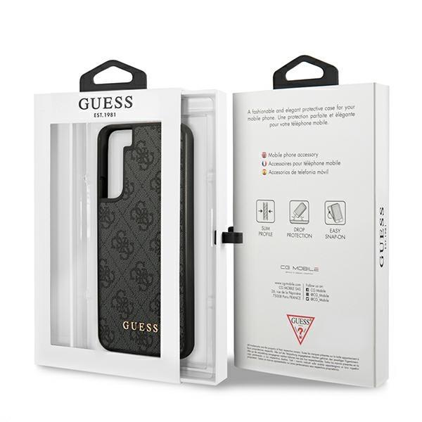Guess Guhcs22Sg4Gfgr S22 S901Szary/Grey Hard Case 4G Metal Gold Logo
