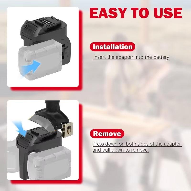 Converter For Milwaukee 18V Lithium Battery Convert To For Dewalt 18V 20V Cordless Power Tool Double Battery Capacity Adapter