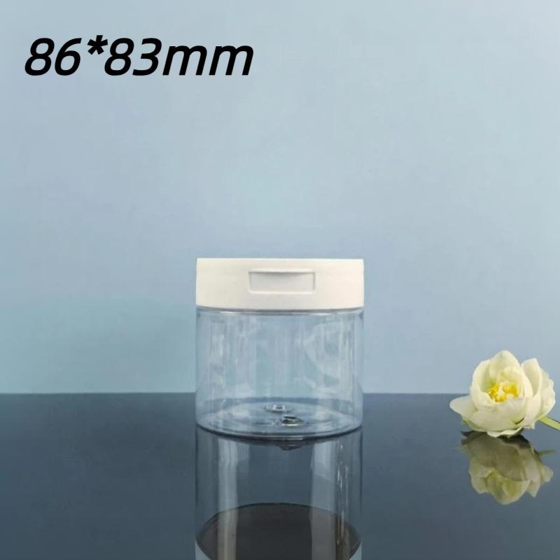 Makeup Remover Pad Jar With Tweezers Round Clear Container Jars Empty Bottle Wide Mouth Flap Bottle Storage Lotion