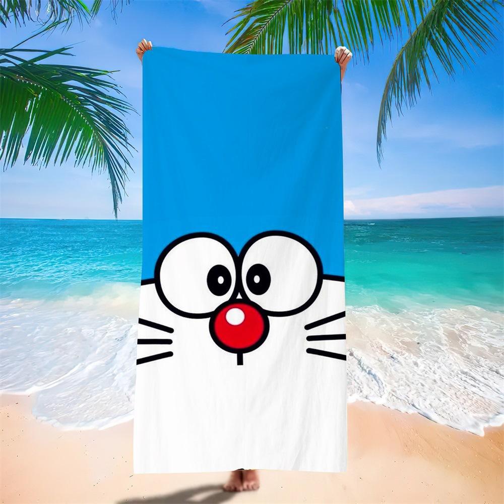 Cute Cartoon Character Printed Microfiber Beach Towel Quick Dry Soft Bath Towel For Kids Swimming