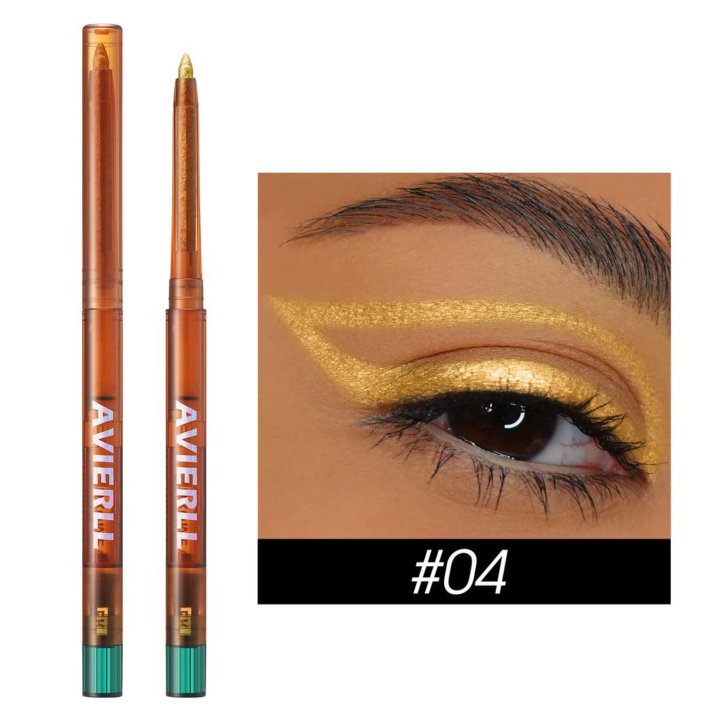 Cross-Border New Arrival Gel Eyeliner Metal Chameleon Eyeliner Color Changing Shiny Long Lasting Waterproof Eyeliner Pen
