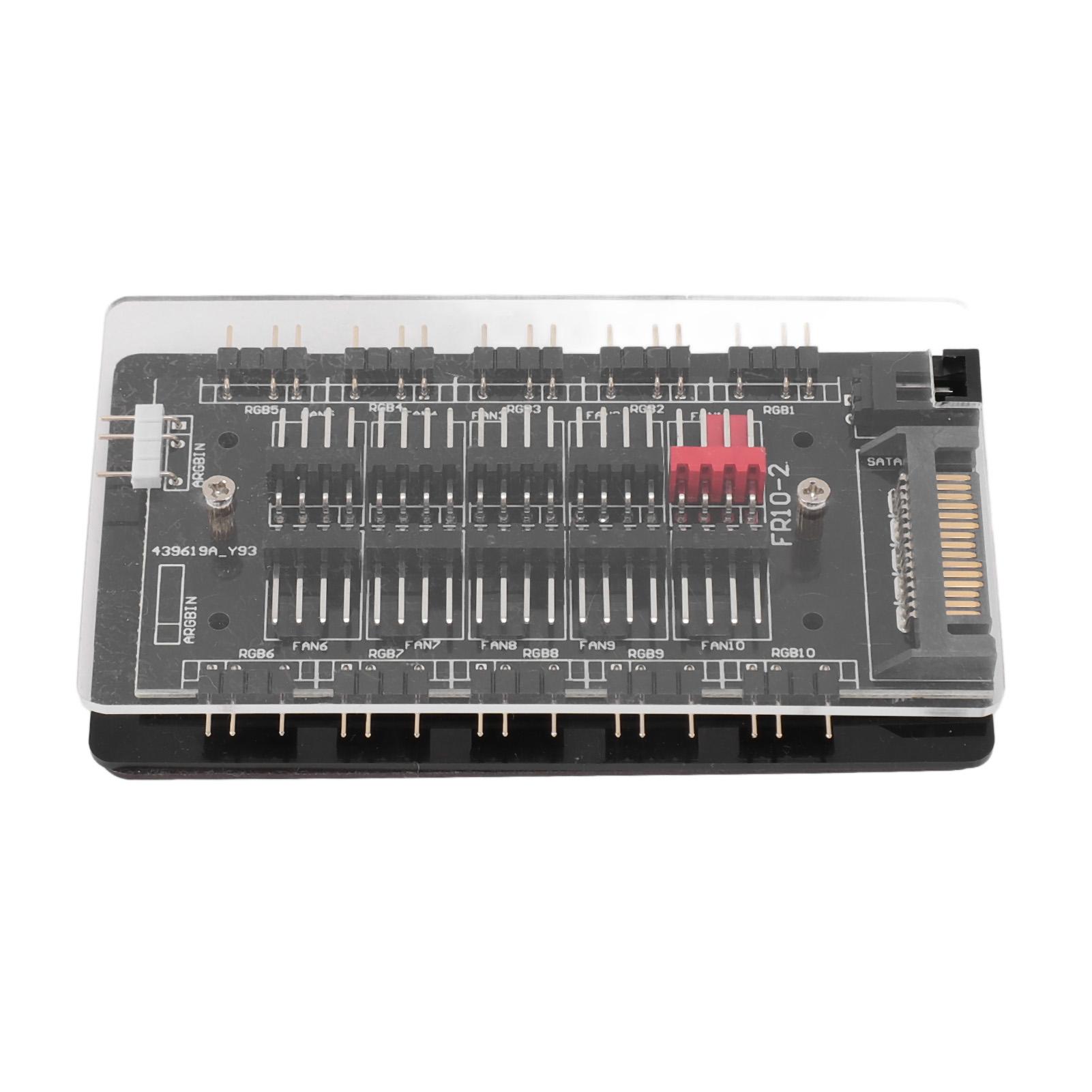 

ARGB PWM Fan Hub 2 в 1 PWM ARGB Корпусный вентилятор Hub Интерфейс SATA Блок питания Магнитный 4Pin PWM 3Pin