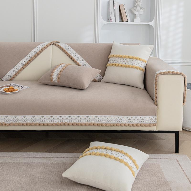 Chenier Sofa Cushion, Four-Season Universal Non-Slip Seat Cushion, Advanced Light Luxury All-Inclusive Sofa Cover, Full Cover