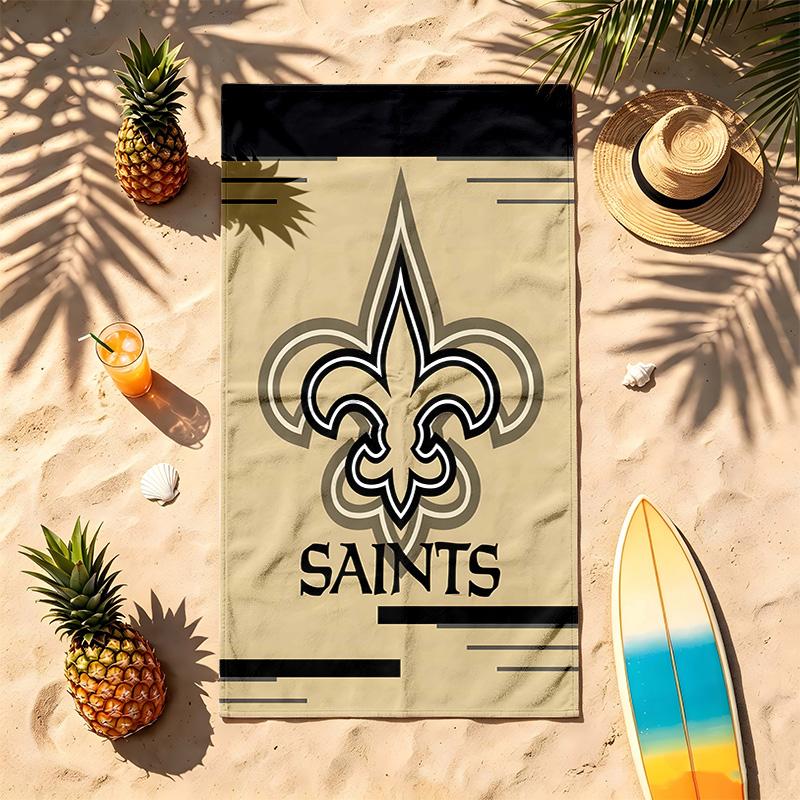 New Orleans Saints (19) Theme Beach Towel Sand Resistant Soft And Comfortable Suitable For The Pool Camping Yoga And Diving A Travel