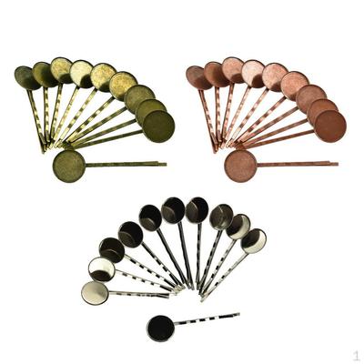 30 pezzi fermaglio per capelli in ottone vintage con vassoio per castone cabochon da 18 mm fai da te