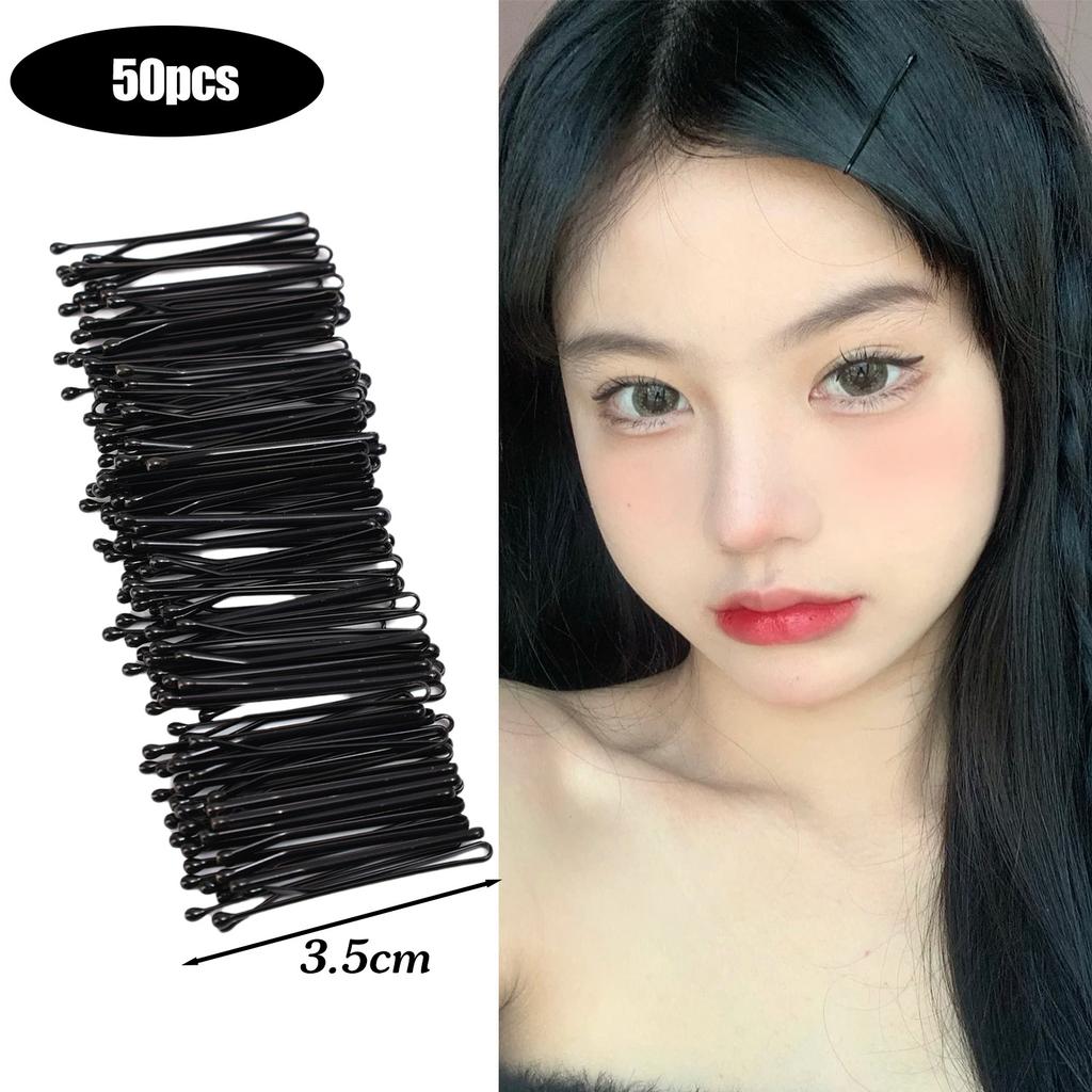 50-200pcs Mini Short Black Hairpins for Women Invisible U-Shaped Bobby Pin Metal Hairpin Barrette Kids Hair Styling Accessories
