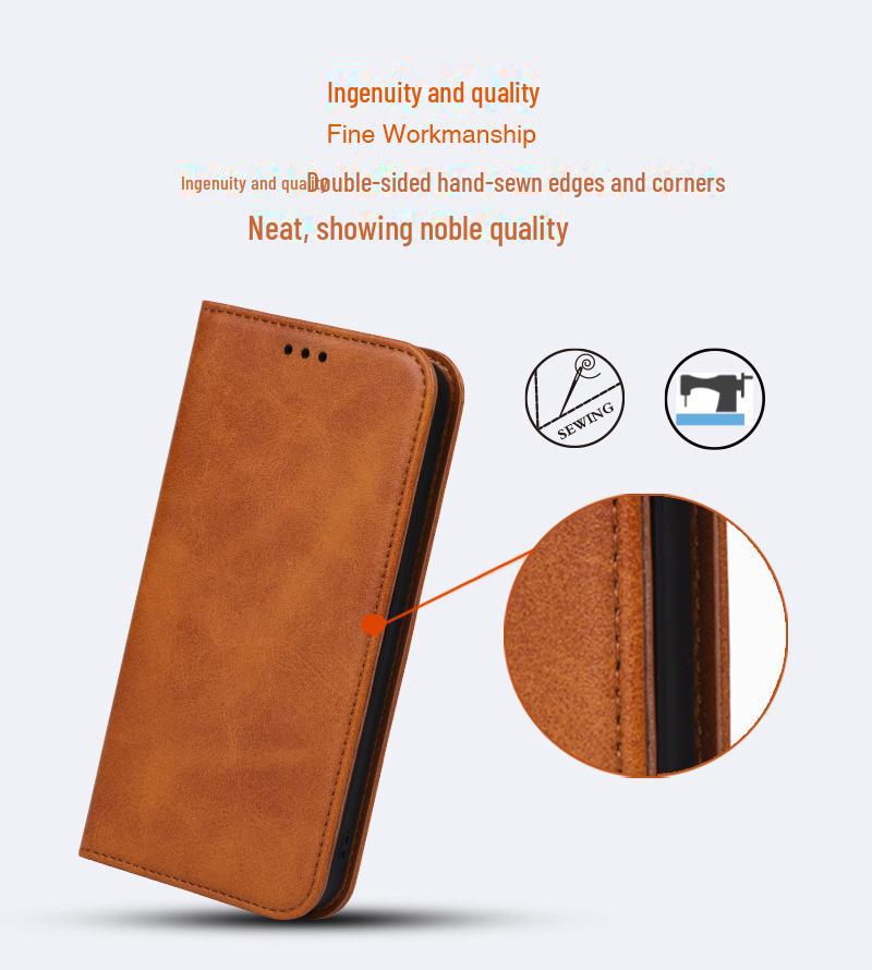 iPhone 12 Pro Max Calf Pattern Flip Cover: Magnetic, Protective, Leather Case