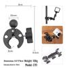 Universal Crab Claw Clip for Mobile, Sports Camera, and Selfie Stick - Strong Double-Head Pea Pod Clamp
