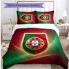 Set Biancheria da Letto Stampata Calcio Portogallo 3 Pezzi Set Copriletto Traspirante Accogliente come Regalo per la Casa Nuova o per le Feste