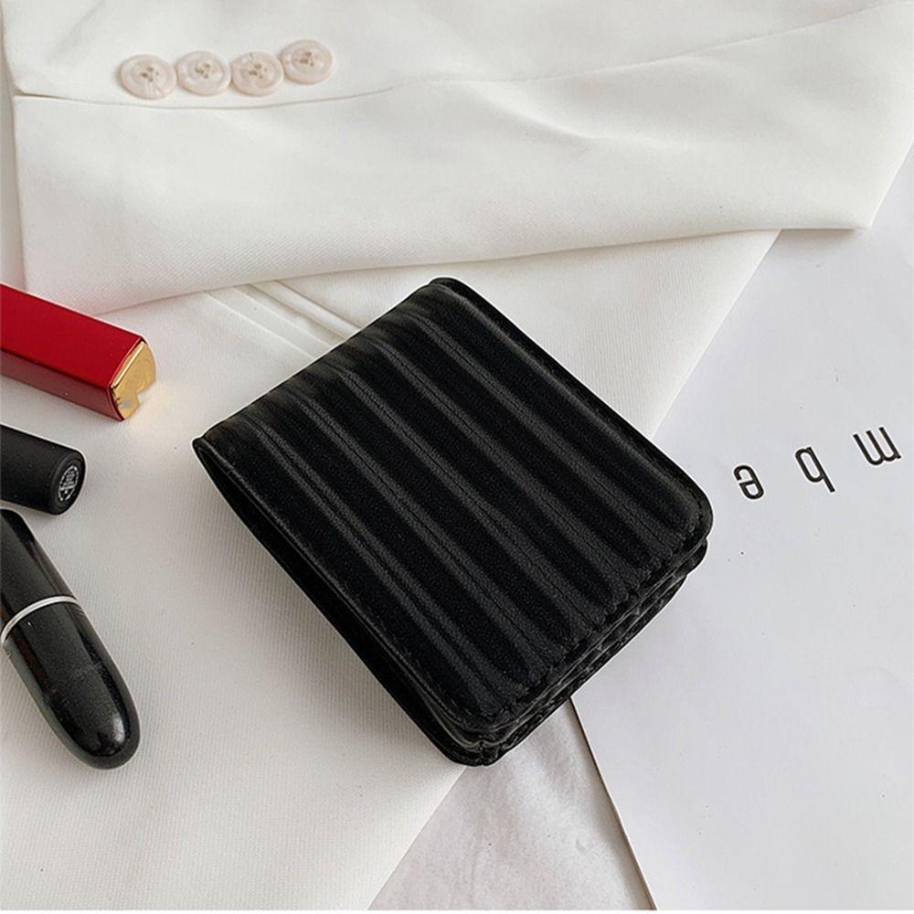 Pu Leather Mini Cosmetic Bag with Mirror Lipstick Bag Travel Supplies Travel