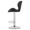 WEST stool - black eco-leather / chrome base x 2