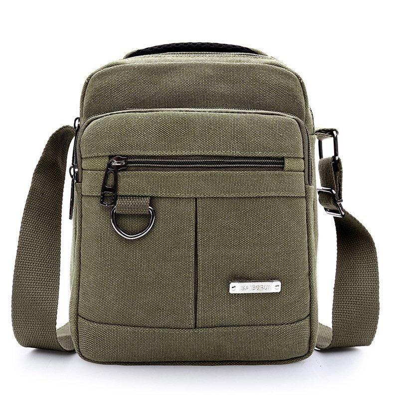 Li Shen Men's Canvas Shoulder Crossbody Bag