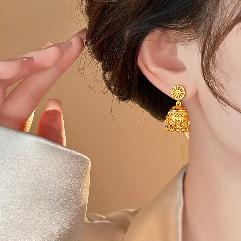 Wheel Bell Fringed Earrings New Chinese Stud Earrings Light Luxury High-end Fashion Earrings