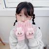 New Children's Gloves Cute Finger Gloves Korean Version Cartoon Autumn and Winter Thickened Five Finger Warm Baby Gloves