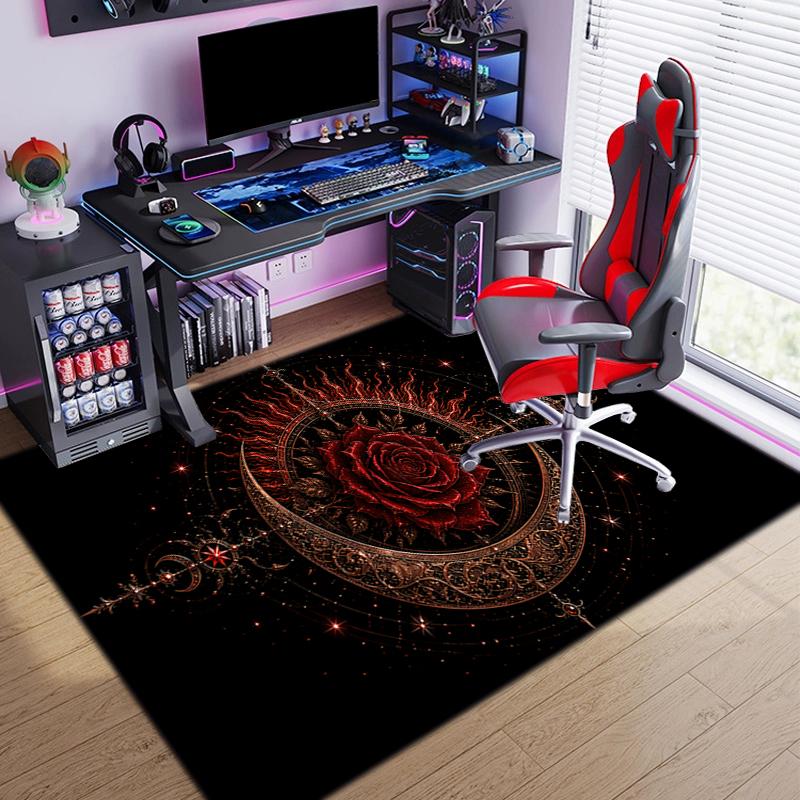 Mystical Lunar Phases Art Print Carpet Floor Mats Printing Christmas Gifts Fashion Art