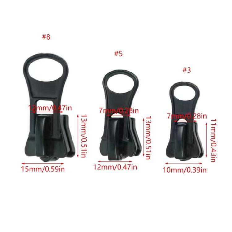 10 Stück Ersatzreißverschlüsse #3 #5 #8 Reißverschlussschieber Reißverschlussschieber für Rucksäcke