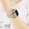Bling Weave Armband Riemen Lederschlaufe Für Apple Watch Band Damen Serie S11 10 9 8 40mm 41mm 38mm 42mm 44mm 45mm 46mm