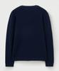 Seteo Plain Cable Crew Neck Knit Navy