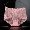 Large size Panties Sexy Lace underpants Large size Hollow out Cotton crotch briefs High waist boyshorts