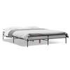 Bed Frame Gray Sonoma 150x200 cm Particleboard and Metal