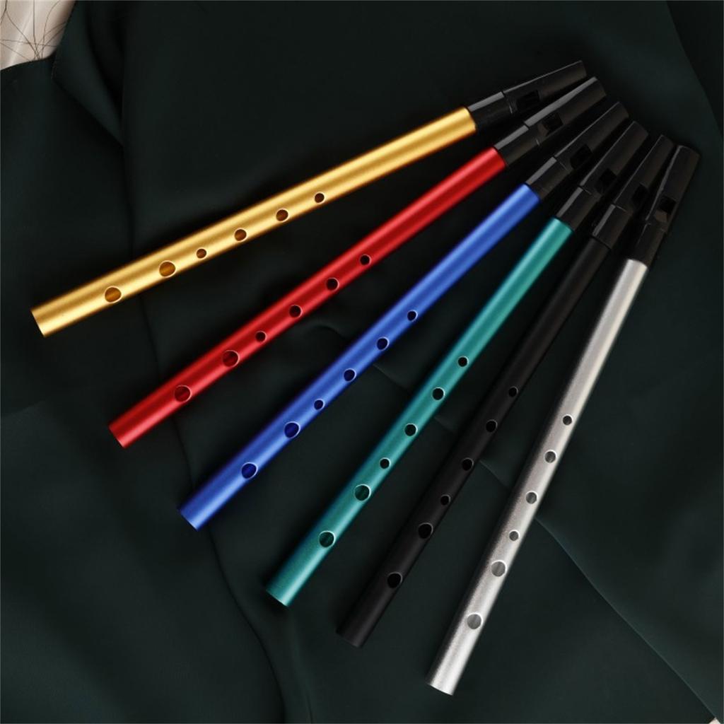 Portable Irish Whistle Flute C/D Key Ireland Tin Penny Whistle 6 Hole Flute Traditional Musical Instruments Durable
