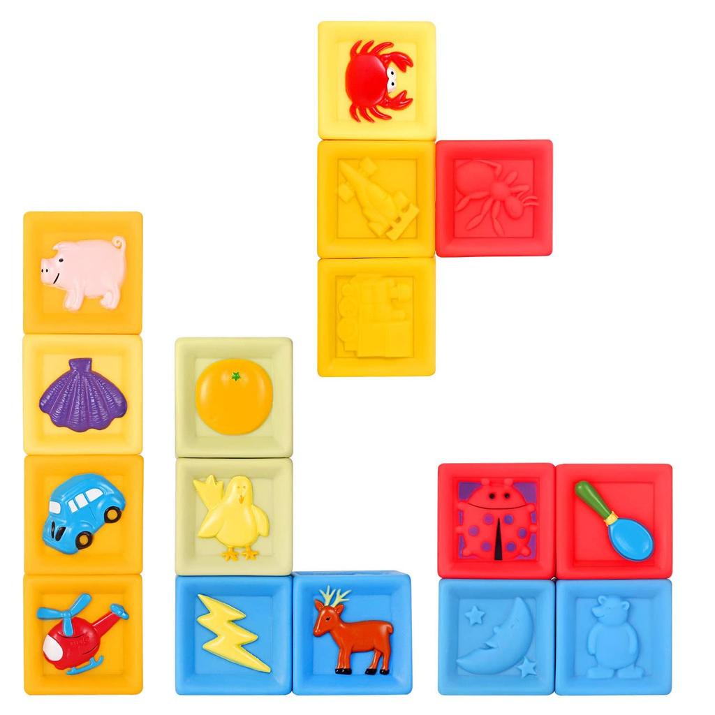 Bemixc Sound Building Baby Toy for Girls and Soft Educational Baby Shower Birthday Gift Blocks, 10-Piece Set, Boys, Newborn, Toy, Gift,