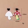 Cute Red Mushroom Acrylic Long Earrings for Women Vintage Cartoon Plant Drop Dangle Earring Fashion Jewelry Birthday Gifts
