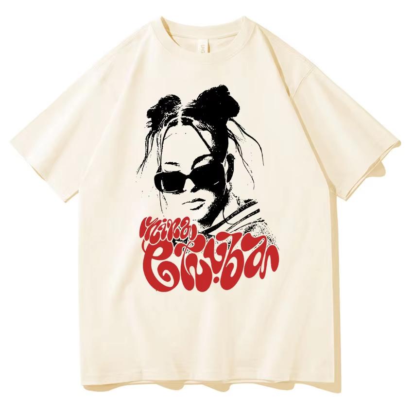 2026 Wiosna i lato nowa góra Nina Chuba Wysokiej jakości Street Czysta bawełna Koszulka z nadrukiem Modny T-shirt Luksusowy Casual y2k ins