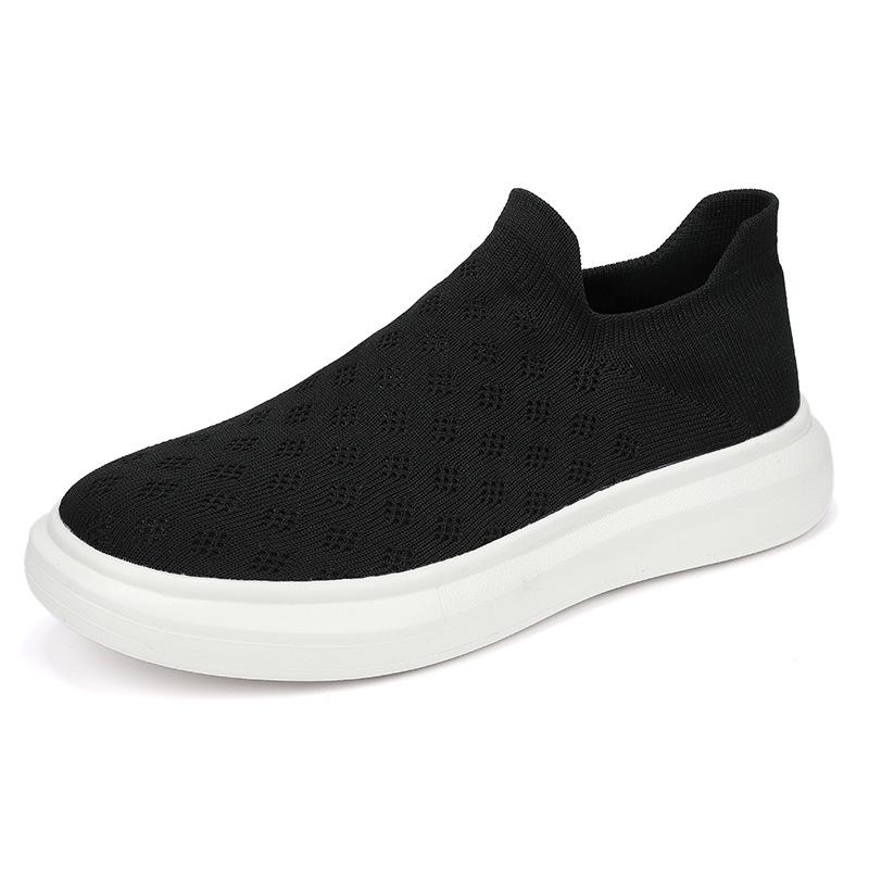 45 large size 46 new one-pedal couple flying woven shoes men's men's mesh sports shoes men's old Beijing casual shoes