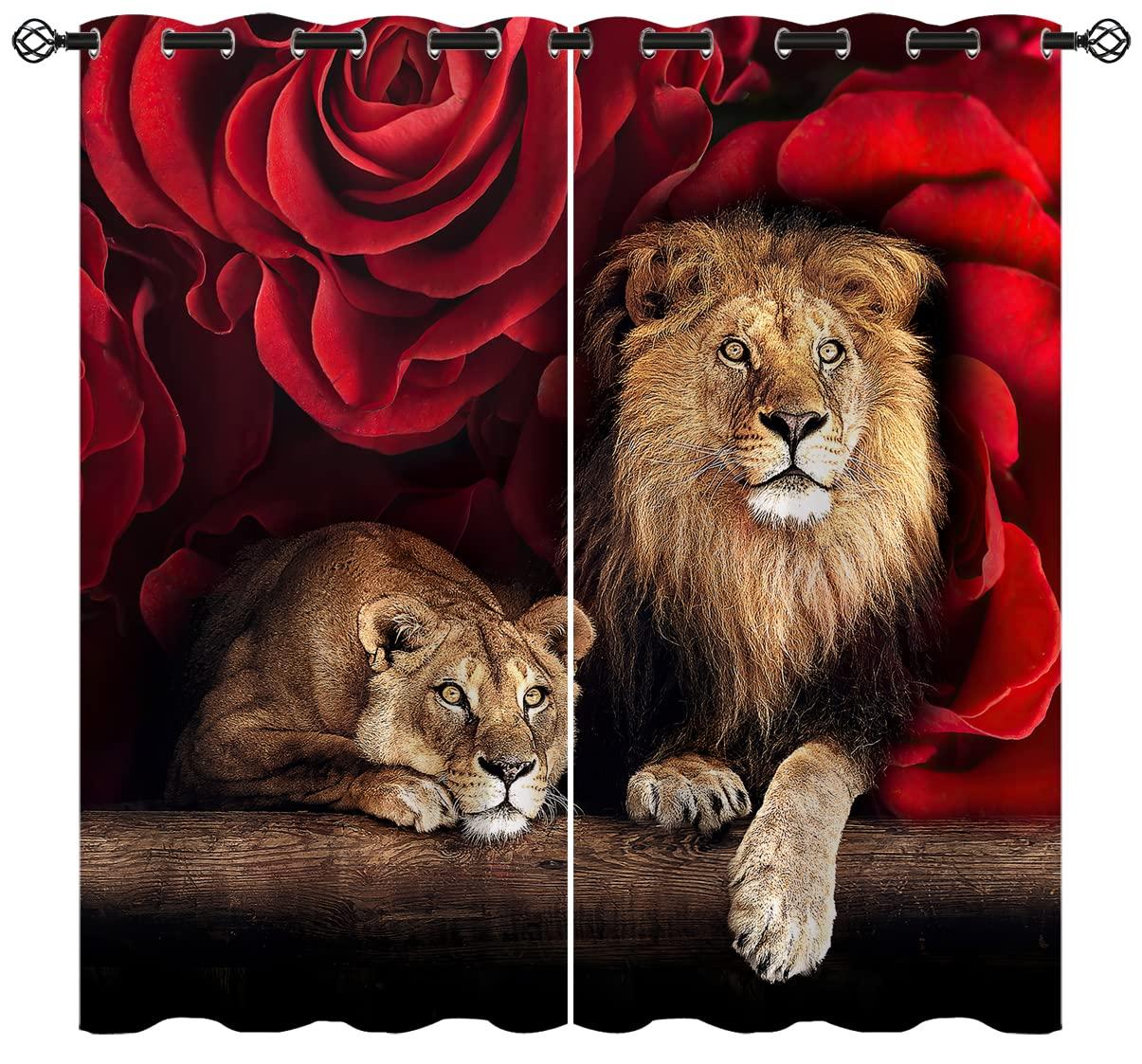 

Розовые цветочные плотные шторы Романтичные разноцветные розы Цветочные шторы Декор Спальня Квартира Дом Гостиная Затемняющие шторы W55 X H120cm X 2&Grommet Top