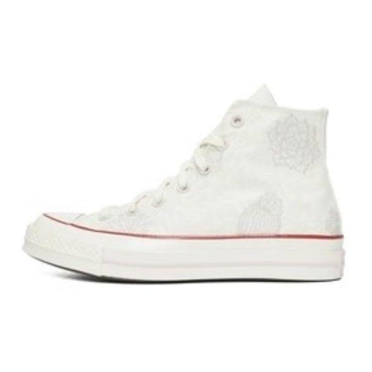 

Converse Chuck 70 Цветочная вышивка Удобные высокие парусиновые кеды Женские кроссовки Молочный A00844C 36