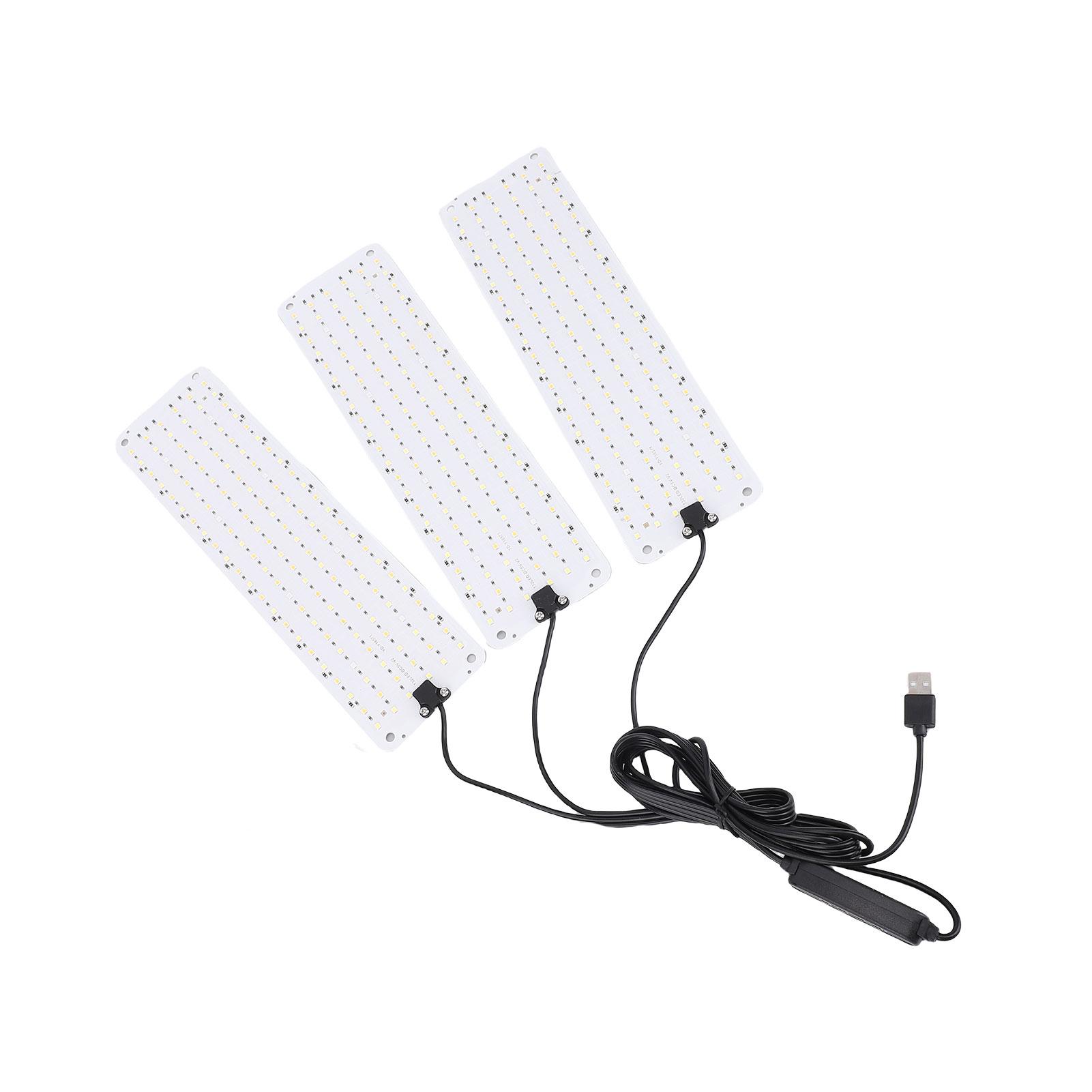 

Светодиодные лампы для выращивания растений полного спектра, лампа для выращивания комнатных растений, функция таймера, высокий PPFD, энергосбережение Three heads