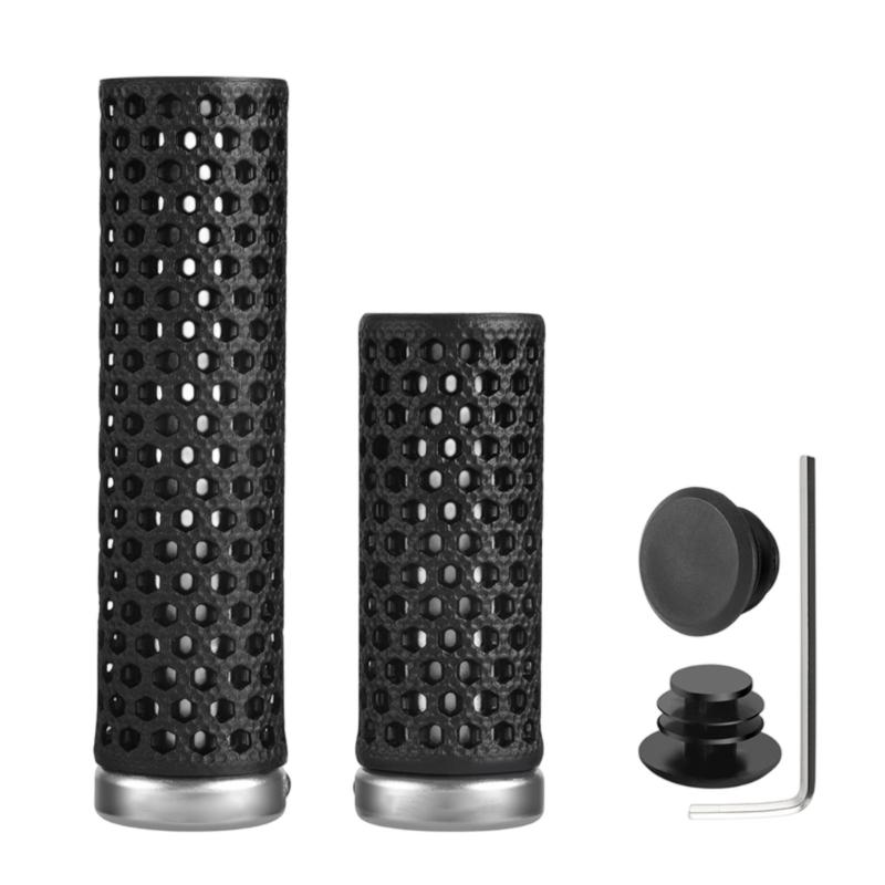 

1pair Durability Mountain Bike Grip Ergonomic Comfortable Handlebars Grip for City Commuting чёрный/серебряный