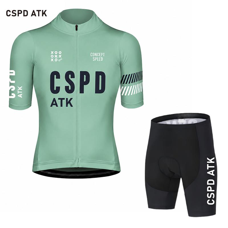 CSPD ATK Summer Cycling Clothing Men's Strap Cycling Pants Long Distance UVF50 Cycling Top Quick Drying Cycling Bib