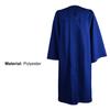 Toque et Robe de Diplôme Couleur Unie Fermeture Éclair Unisexe Mat Lâche Bachelor Cap Robe pour Adulte